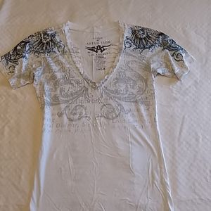 Adorable Affliction Short Sleeve Shirt